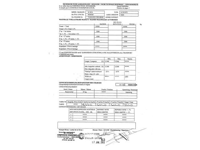 Kwb a-103-sti trailer (2003-vin:ya9a103lv2b148646) - afbeelding 15 van  24
