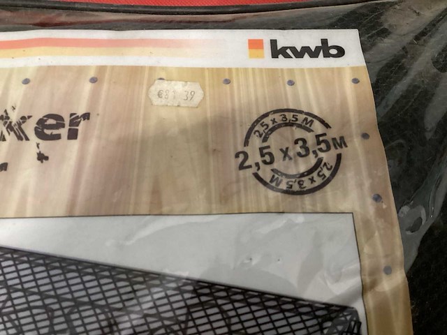 Kwb bagagenet voor aanhangwagen 2,5 x 3,5 meter - afbeelding 3 van  5