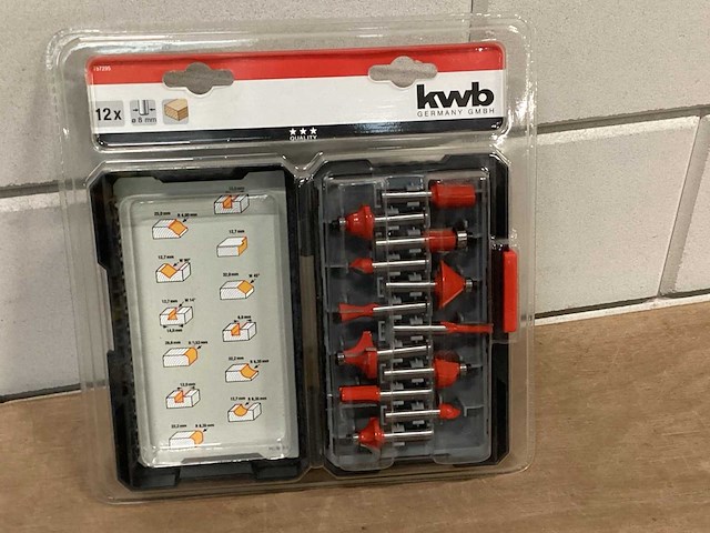 Kwb bovenfrezen, 12 delige set (6x) - afbeelding 1 van  4