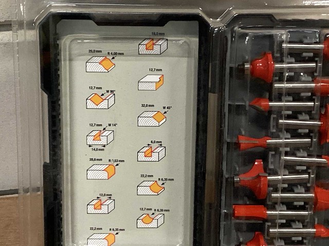 Kwb bovenfrezen, 12 delige set (6x) - afbeelding 2 van  4