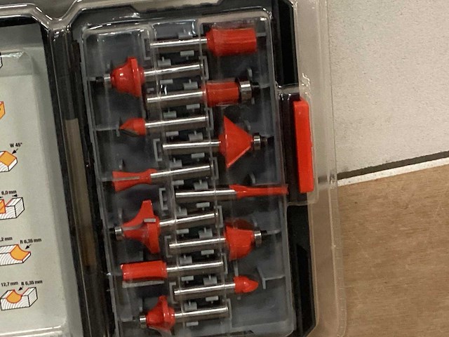 Kwb bovenfrezen, 12 delige set (6x) - afbeelding 3 van  4