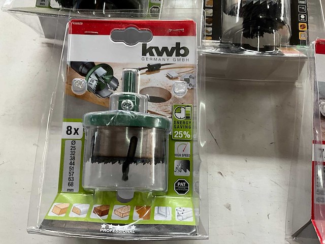 Kwb diverse gatenzagen in blisterverpakking (8x) - afbeelding 3 van  8