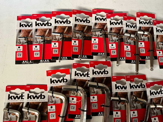 Kwb diverse maten inbussleutels (43x) - afbeelding 1 van  2