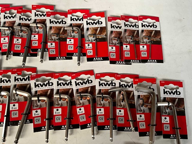 Kwb diverse maten inbussleutels (43x) - afbeelding 4 van  7