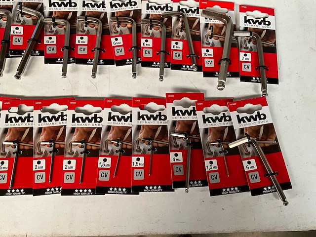 Kwb diverse maten inbussleutels (43x) - afbeelding 6 van  7
