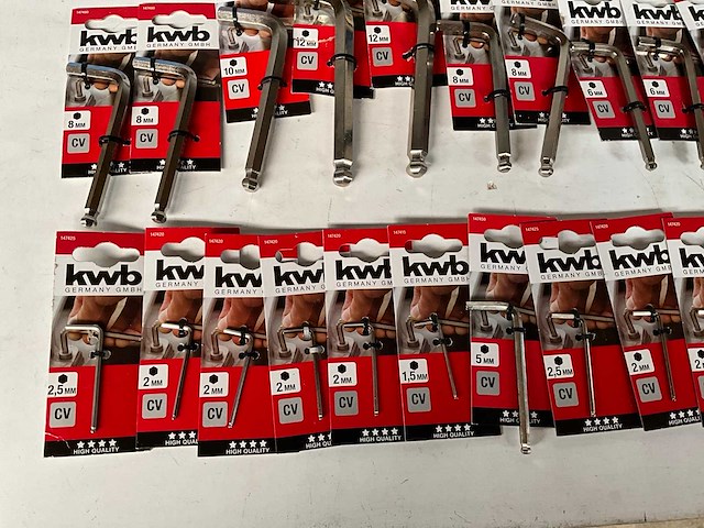 Kwb diverse maten inbussleutels (43x) - afbeelding 7 van  7