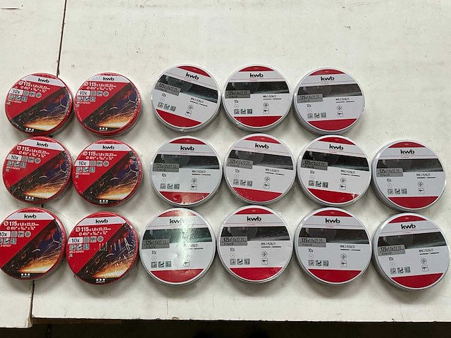 Kwb diverse slijpschijven verpakking per 10 stuks (17x) - afbeelding 1 van  5