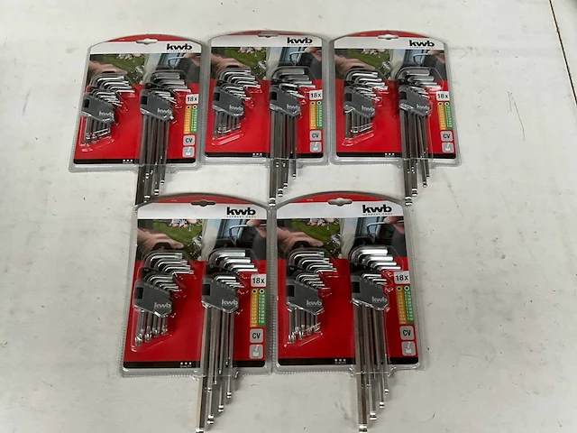 Kwb inbussleutelset 18-delig (5x) - afbeelding 5 van  5