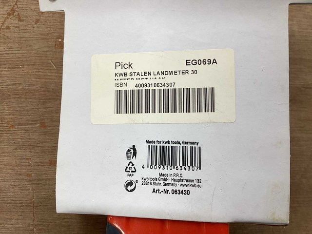 Kwb landmeter 30 meter, staal (8x) - afbeelding 5 van  5