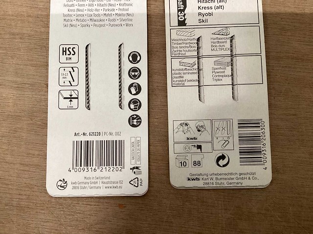 Kwb mix kavel decoupeerzaagbladen diverse (146x) - afbeelding 8 van  8