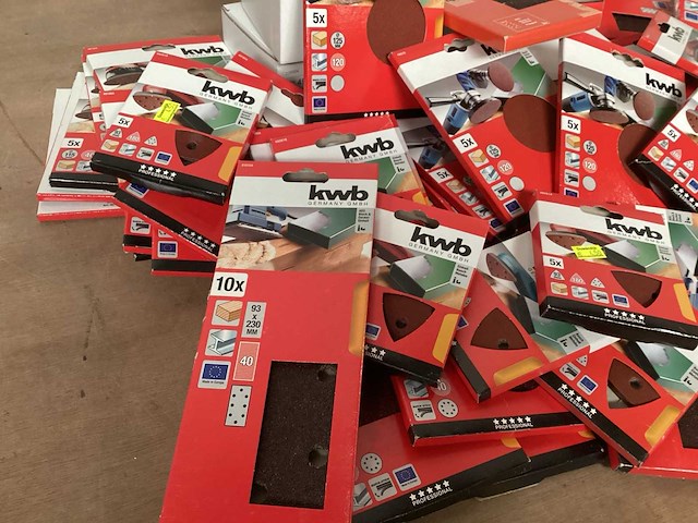 Kwb mix kavel schuurbladen t.b.v. machine (145x) - afbeelding 2 van  8