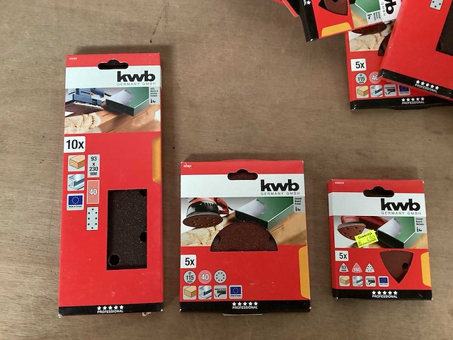 Kwb mix kavel schuurbladen t.b.v. machine (145x) - afbeelding 3 van  8