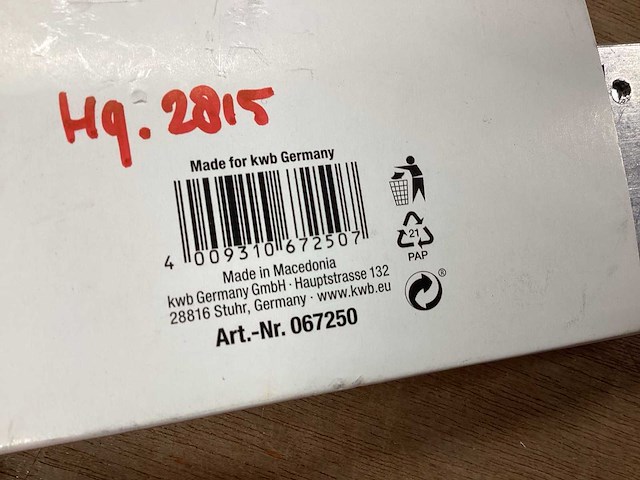 Kwb schrijfhaak 250 mm (7x) - afbeelding 5 van  5