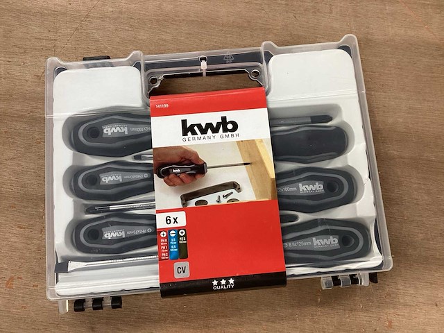 Kwb schroevendraaierset 6 delig in cassette (10x) - afbeelding 1 van  4