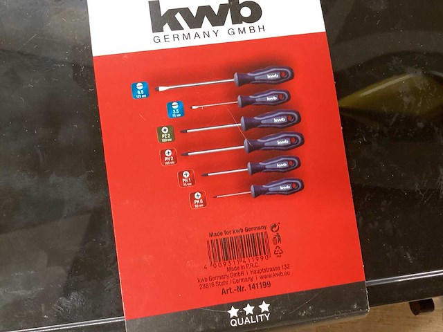 Kwb schroevendraaierset 6 delig in cassette (10x) - afbeelding 4 van  4