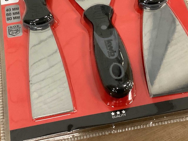 Kwb set rvs plamuurmessen, 3 delig (5x) - afbeelding 2 van  5