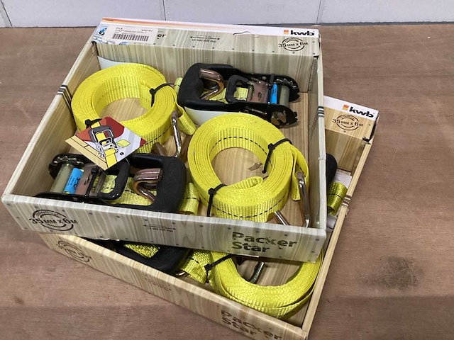 Kwb set spanbanden, met ratel (2x) - afbeelding 1 van  4