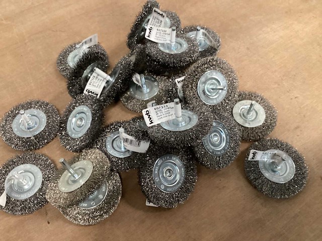 Kwb staalborstel op stift, 75 mm (25x) - afbeelding 1 van  3