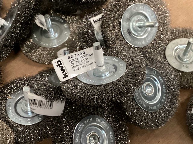 Kwb staalborstel op stift, 75 mm (25x) - afbeelding 2 van  3