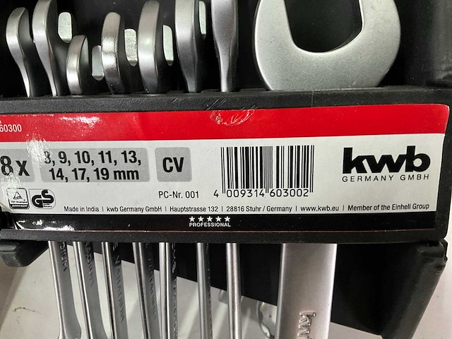 Kwb steek- en ringsleutelset 8-delig (18x) - afbeelding 3 van  4