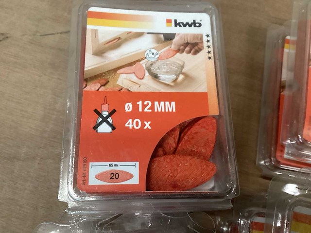 Kwb voorgelijmde houtverbindingsplaatjes (21x) - afbeelding 1 van  3