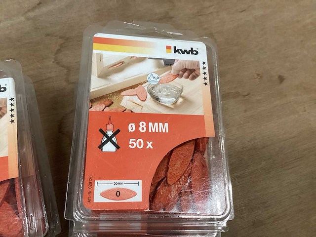 Kwb voorgelijmde houtverbindingsplaatjes (21x) - afbeelding 2 van  3