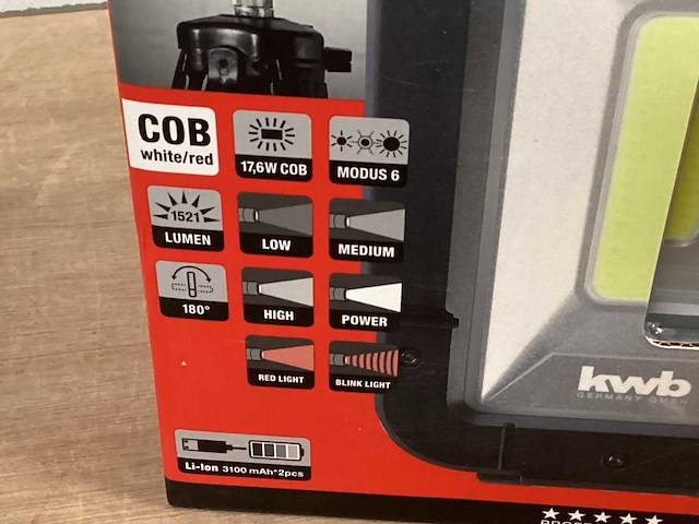 Kwb werklamp oplaadbaar (2x) - afbeelding 2 van  5