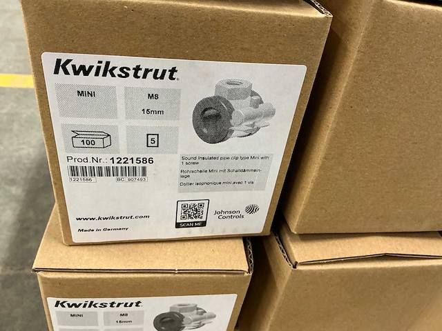 Kwikstrut m8 partij geluidsisolerende pijpklemmen - afbeelding 3 van  4