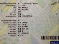 Kymco - bromscooter - vp 50 - motorised scooter - afbeelding 2 van  10