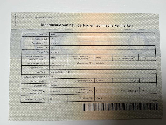 Kymco x-town 125 ks25a motorfiets - afbeelding 5 van  13