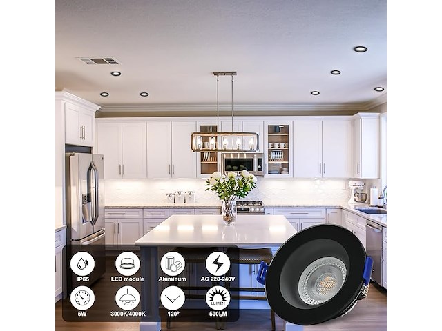 Kyotech inbouw led-spots (set van 6) - afbeelding 2 van  6