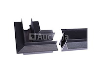 L connector voor inbouw magnetische rails 20 mm - horizontaal (x4) - afbeelding 1 van  4