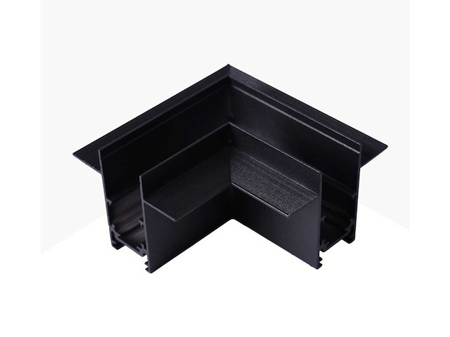 L-connector voor inbouw magnetische rails 20 mm - horizontaal (x4) - afbeelding 1 van  4