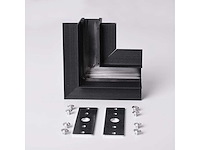 L-connector voor inbouw magnetische rails 20 mm - horizontaal (x4) - afbeelding 4 van  4
