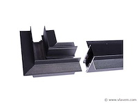 L-connector voor inbouw magnetische rails 20 mm - horizontaal (x4) - afbeelding 3 van  4