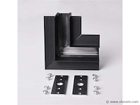 L-connector voor inbouw magnetische rails 20 mm - horizontaal (x4) - afbeelding 4 van  4