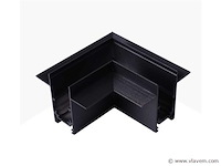 L-connector voor inbouw magnetische rails 20 mm - horizontaal (x4) - afbeelding 1 van  4