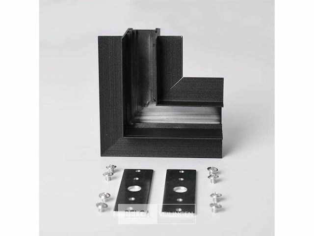 L-connector voor inbouw magnetische rails 20 mm - horizontaal (x4) - afbeelding 5 van  5