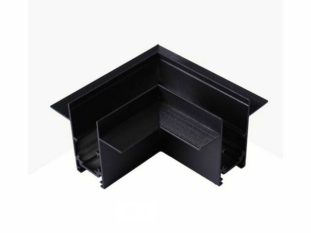 L connector voor inbouw magnetische rails 20 mm - horizontaal (x4) - afbeelding 1 van  5