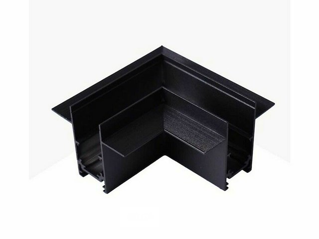 L-connector voor inbouw magnetische rails 20 mm - horizontaal (x4) - afbeelding 2 van  5