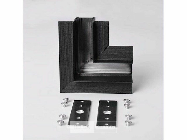 L-connector voor inbouw magnetische rails 20 mm - horizontaal (x4) - afbeelding 5 van  5