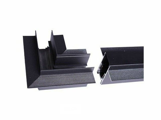 L-connector voor inbouw magnetische rails 20 mm - horizontaal (x4) - afbeelding 4 van  5