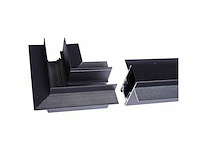 L-connector voor inbouw magnetische rails 20 mm - horizontaal (x4) - afbeelding 4 van  5