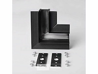 L-connector voor inbouw magnetische rails 20 mm - horizontaal (x4) - afbeelding 5 van  5