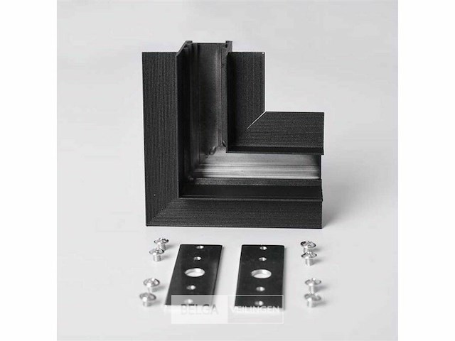 L-connector voor inbouw magnetische rails 20 mm - horizontaal (x4) - afbeelding 5 van  5