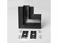 L-connector voor inbouw magnetische rails 20 mm - horizontaal (x4) - afbeelding 5 van  5