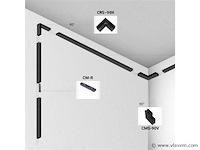 L-connector voor uitsteekmagnetische rails 20 mm - horizontaal (x4) - afbeelding 3 van  4