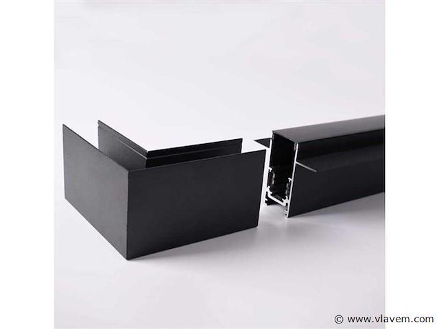 L-connector voor uitsteekmagnetische rails 20 mm - horizontaal (x4) - afbeelding 2 van  4