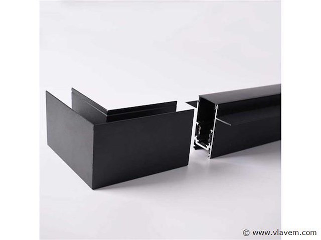 L connector voor uitsteekmagnetische rails 20 mm . horizontaal (x4) - afbeelding 2 van  4