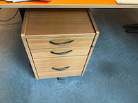 L-vorm l-vorm 2 l- vorm bureaus met 2 kadeblokken op wieltjes - afbeelding 5 van  6